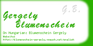 gergely blumenschein business card